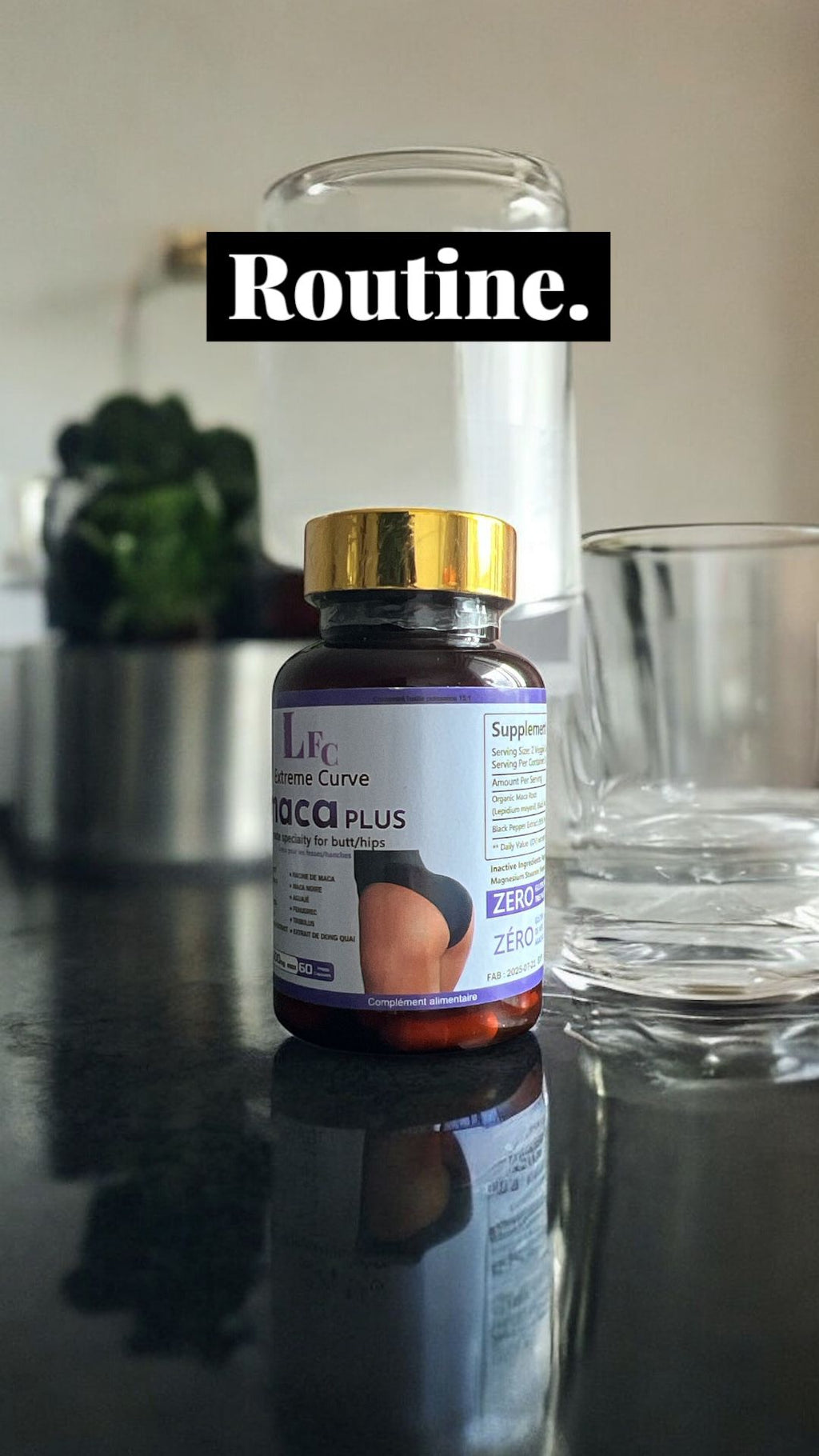 Capsules d'agrandissement des fesses maca