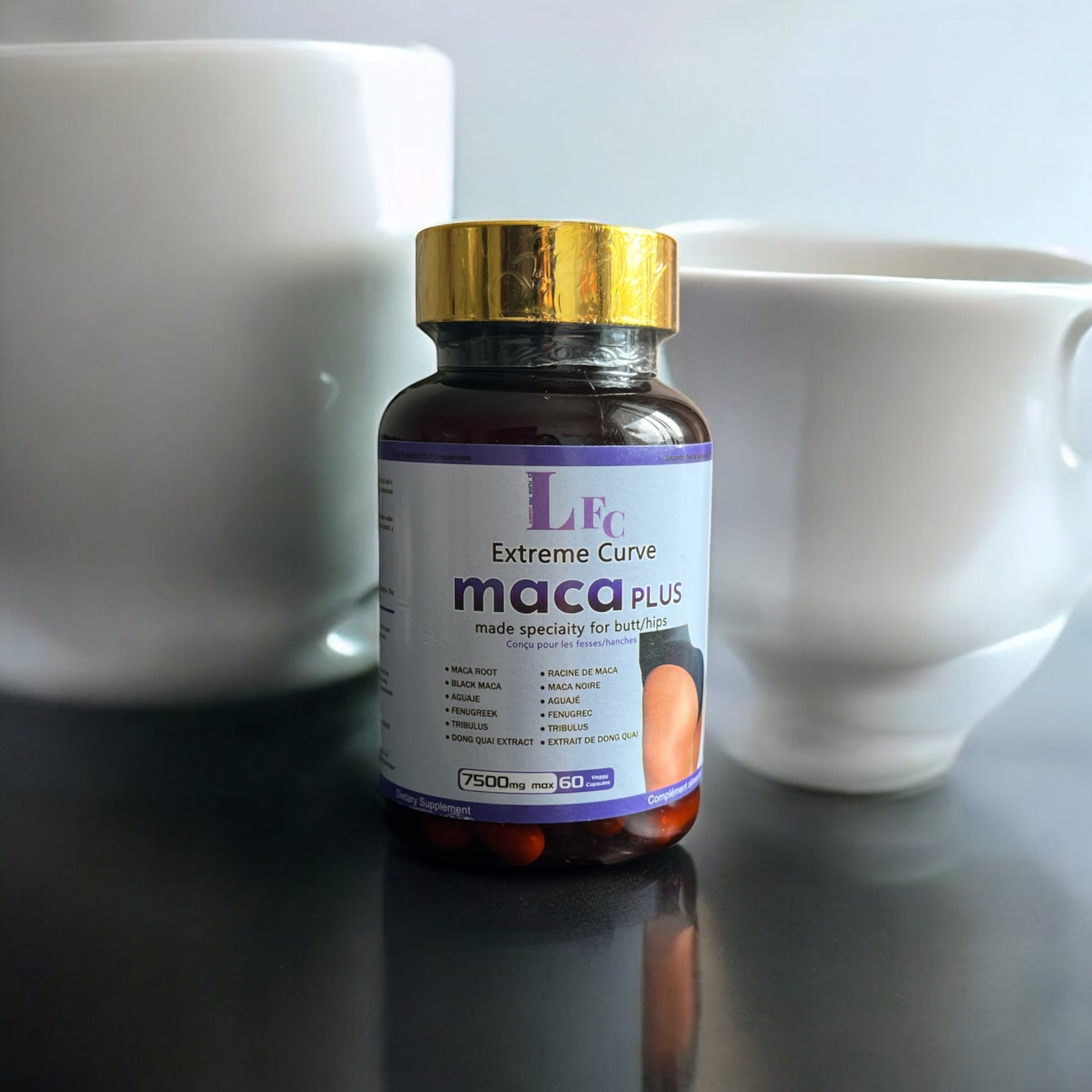 Capsules d'agrandissement des fesses maca